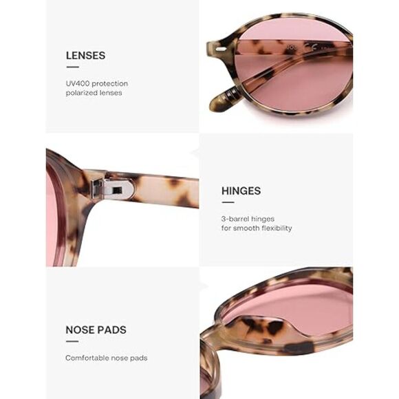 Polarized Sunglasses for Men and Women Small Oval Round Retro Sunnies SJ2611